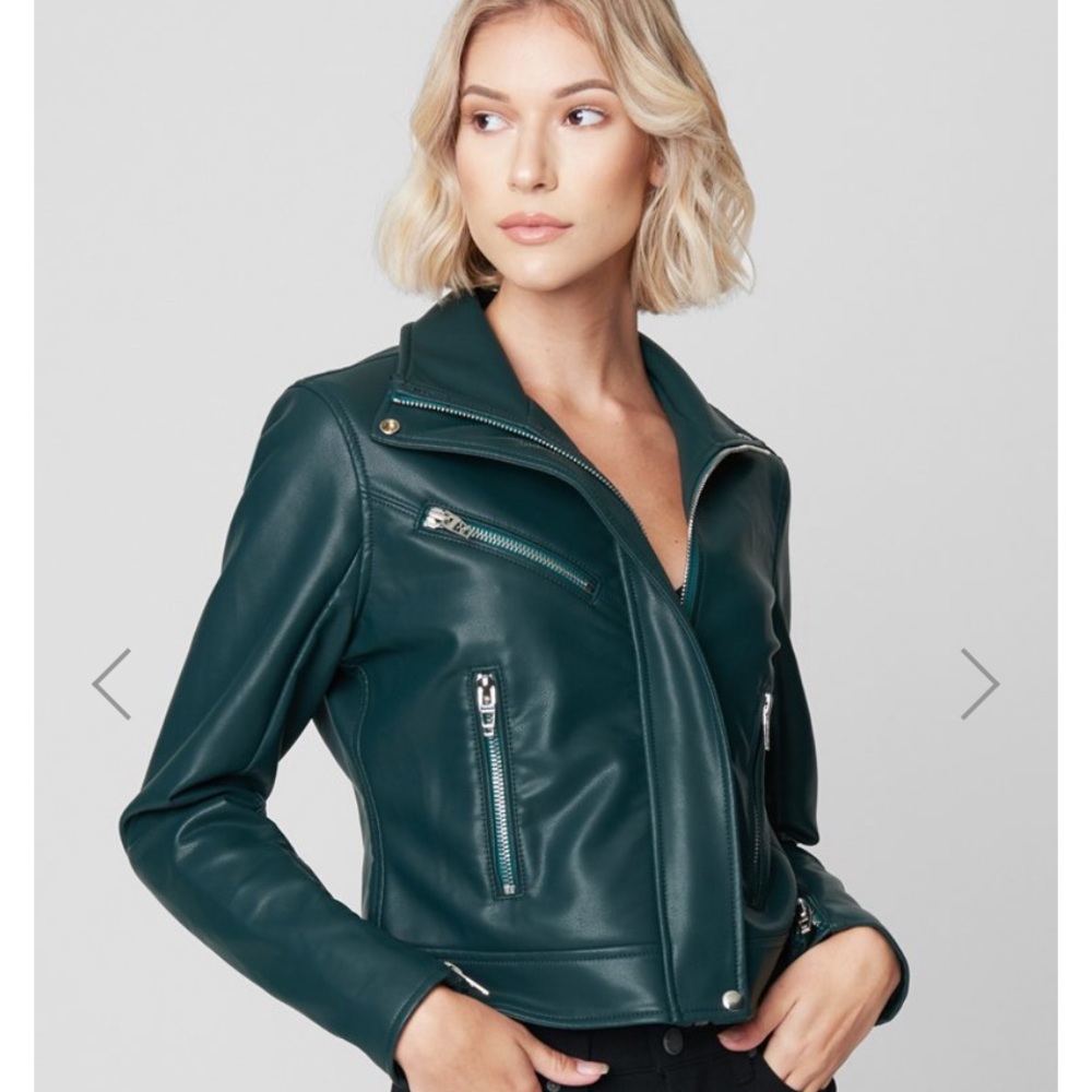 Blank NYC green faux leather Moro jacket